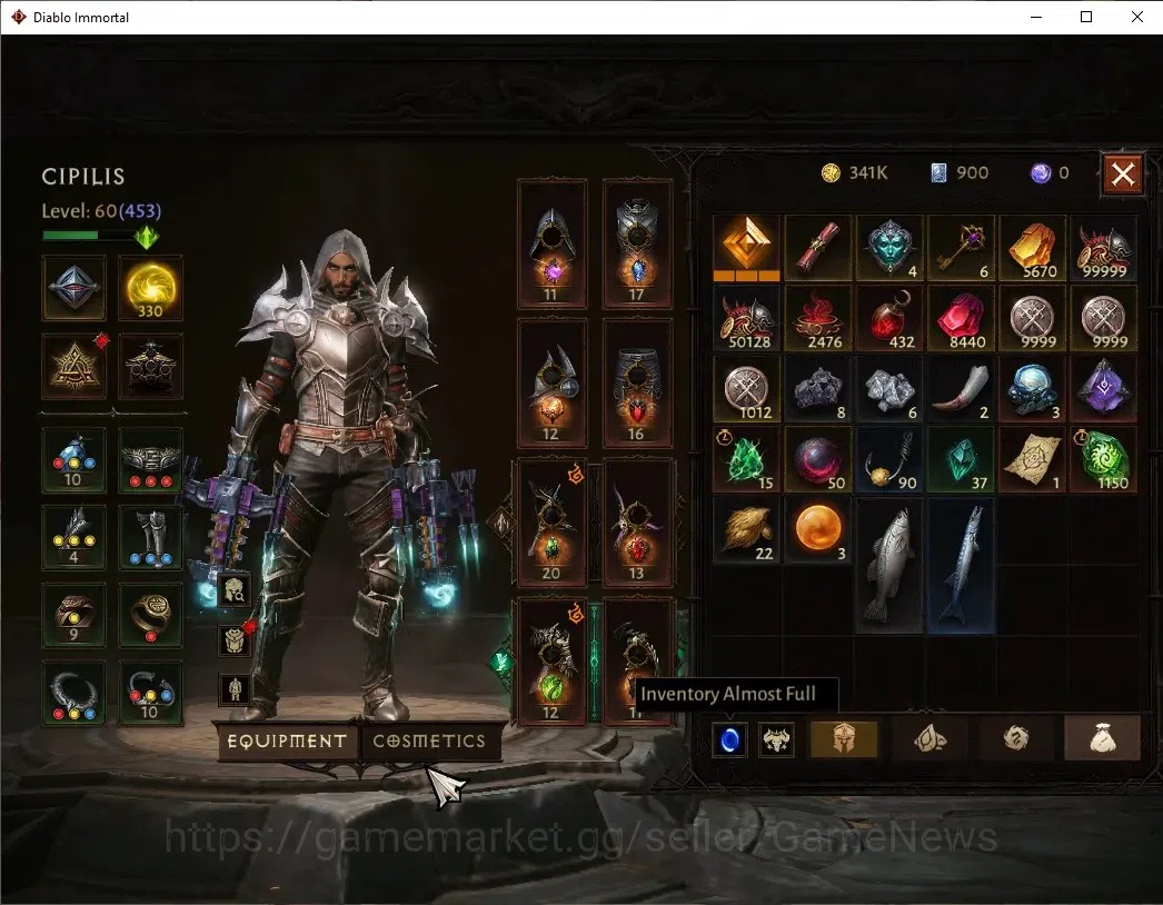 Diablo Immortal Accounts SEA - Verathiel|CS ON|Lv60(453)|Demon Hunter|32K C image 7