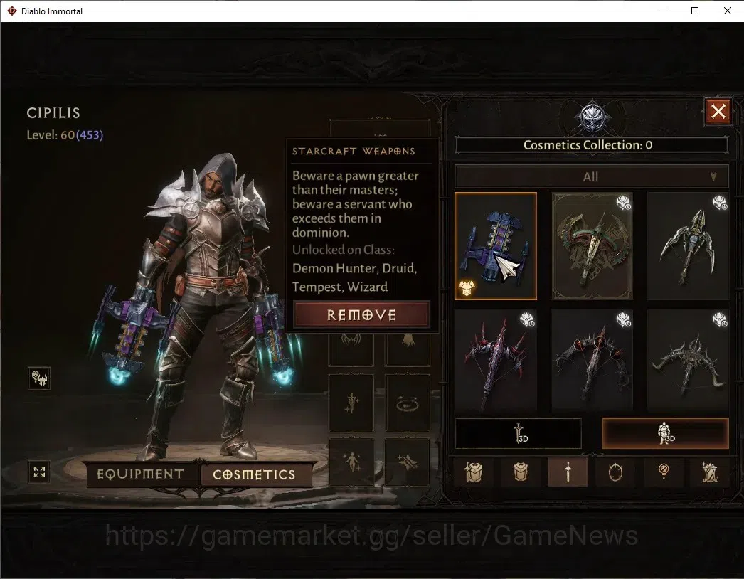 Diablo Immortal Accounts SEA - Verathiel|CS ON|Lv60(453)|Demon Hunter|32K C image 8