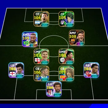 eFootball Accounts Legends & Iconic Players 3232+ Team I Messi 108 I Neymar 105 I Puyol 107 I Cahill 106 I Vozinha 104 I