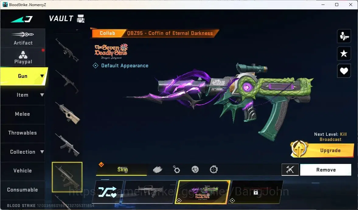 Blood Strike Accounts ASIA | 2 7DS: Kar98k,QBZ95|2 Ultra Gun|2 Limited G image 6