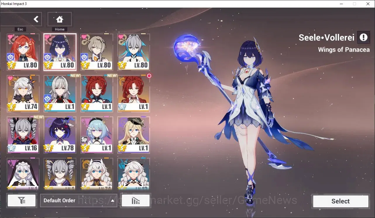 Honkai Impact 3rd Accounts End-Game SEA|Lvl 83|2 Fullset|Seele Wings of Panacea 4/4,Rita Miss E 4/4,Senadina3/4,Bronya H of 1