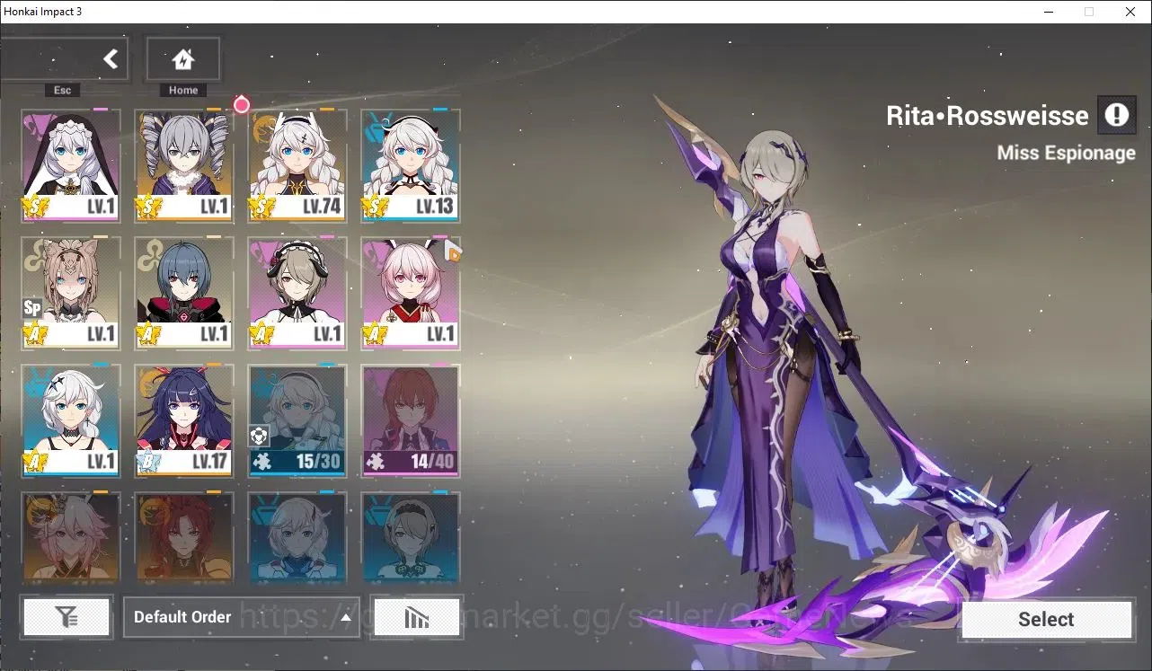Honkai Impact 3rd Accounts End-Game SEA|Lvl 83|2 Fullset|Seele Wings of Panacea 4/4,Rita Miss E 4/4,Senadina3/4,Bronya H of 2