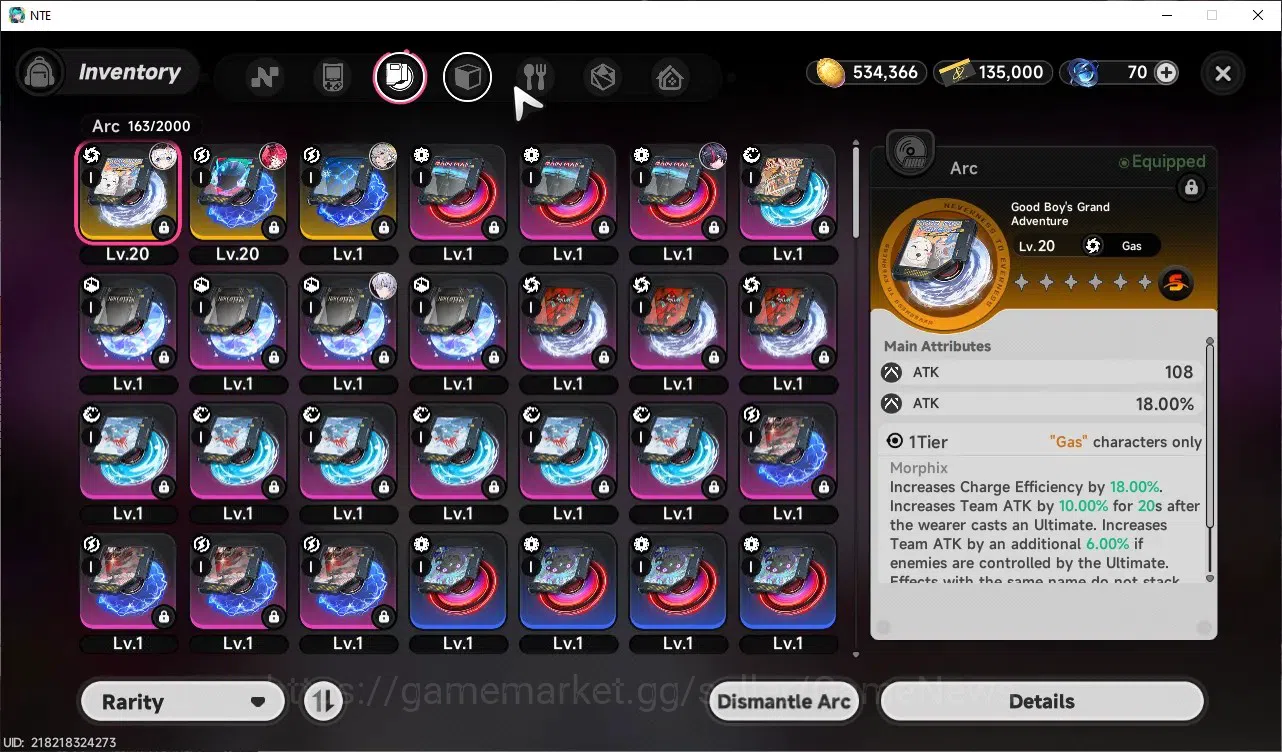 Neverness to Everness Accounts GLOBAL NA|HL8|TL1|4 S-Class (Shinku,Nanally),Hathor,Sakiri|1 S-ClassSelector|2 Limit 17