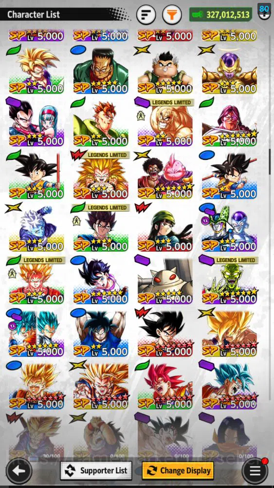 Dragon Ball Legends Accounts 327M Total Power|LV 153|5 UL+ 19LL | SS 2 Gohan (Y image 10
