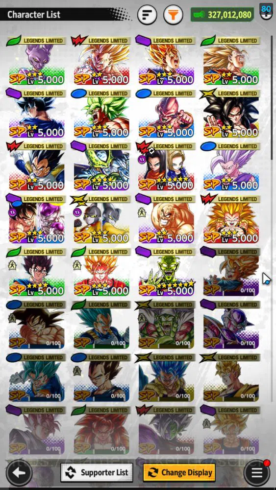 Dragon Ball Legends Accounts 327M Total Power|LV 153|5 UL+ 19LL | SS 2 Gohan (Y image 4