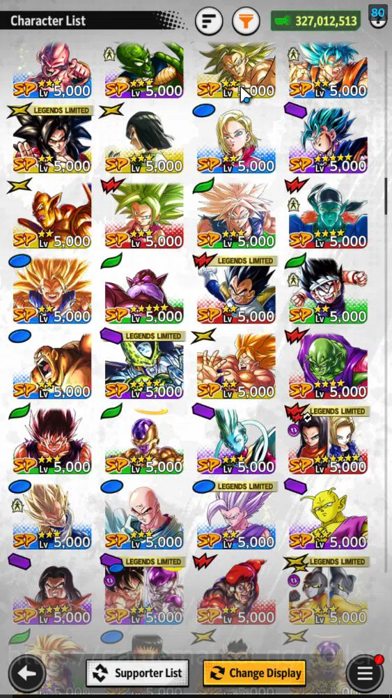 Dragon Ball Legends Accounts 327M Total Power|LV 153|5 UL+ 19LL | SS 2 Gohan (Y image 9