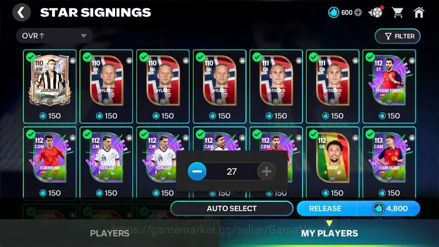 EA SPORTS FC Mobile Accounts OVR 118/15B Value|Best Starter 183k Gems + 11,9k R image 4