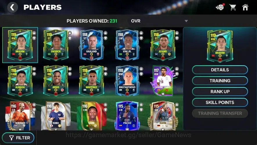 EA SPORTS FC Mobile Accounts OVR 118/15B Value|Best Starter 183k Gems + 11,9k R image 8