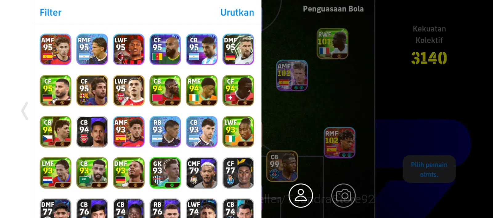 eFootball Accounts Others Collective 3140 || Mbappe Low Screamer X Ronaldinho X Luis Diaz X Dani Olmo X Card Potd Banyak X 2