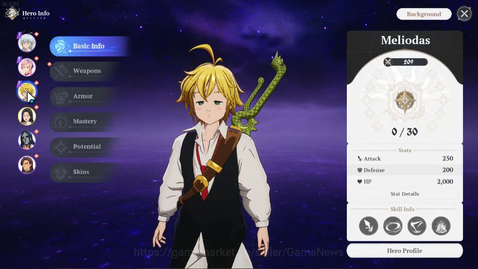The Seven Deadly Sins: Origin Accounts [EUROPE] Lv 2 Fresh Starter | 2 SSR | Meliodas, Gu image 11