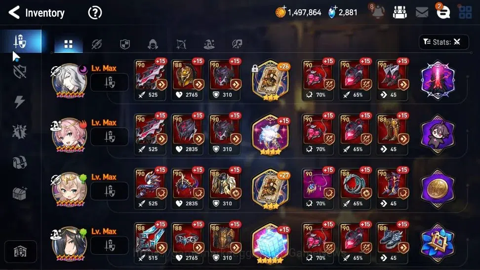 Epic Seven Accounts High-End GLOBAL UnVerif|New Era|8 ML(BoRunka,LC Bellona,SE Celine,etc)+Estelle,Setsuka,Etc|AUTO WBC 17