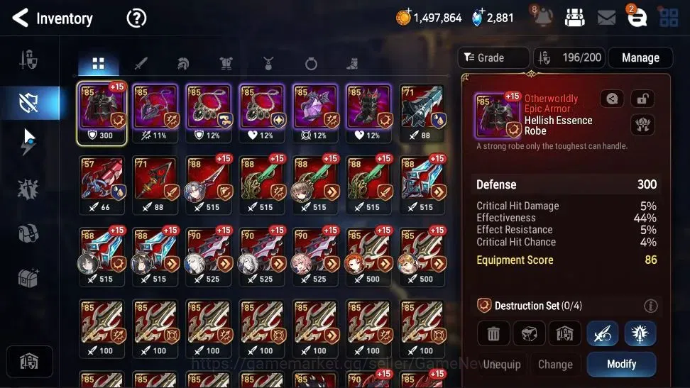 Epic Seven Accounts High-End GLOBAL UnVerif|New Era|8 ML(BoRunka,LC Bellona,SE Celine,etc)+Estelle,Setsuka,Etc|AUTO WBC 18
