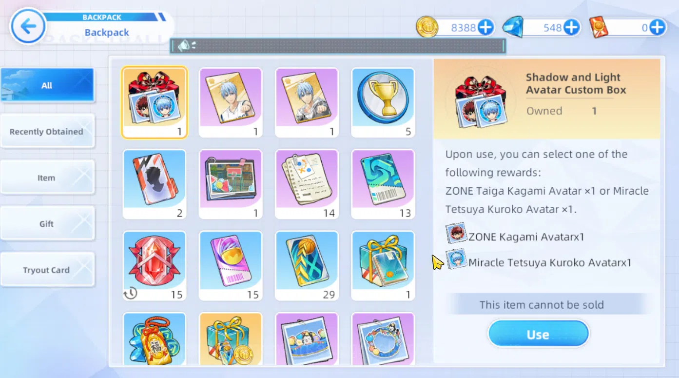 Kuroko's Basketball Street Rivals Accounts SEA SV010|Fresh Starter Lv 6 Limit Zone Taiga Kagami + 6 Other Char + Story 5