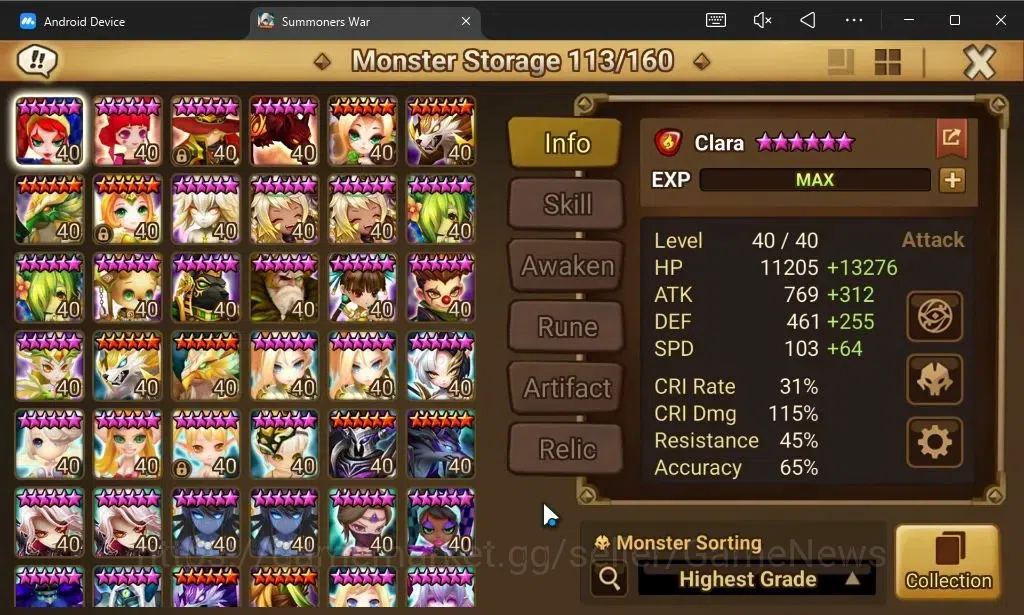 Summoners War: Sky Arena Accounts ASIA Lv100|3 LD[Fermion,Nigong,Dorothy]|60 Total N image 14