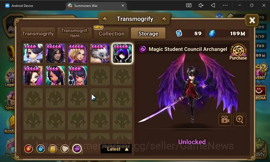 Summoners War: Sky Arena Accounts ASIA Lv100|3 LD[Fermion,Nigong,Dorothy]|60 Total N image 18