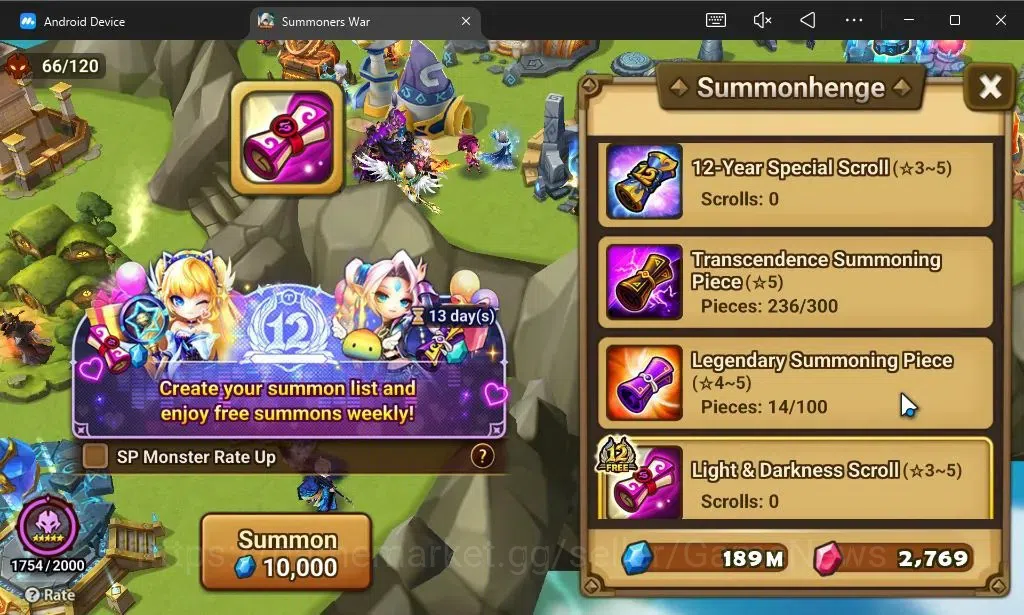 Summoners War: Sky Arena Accounts ASIA Lv100|3 LD[Fermion,Nigong,Dorothy]|60 Total N image 20