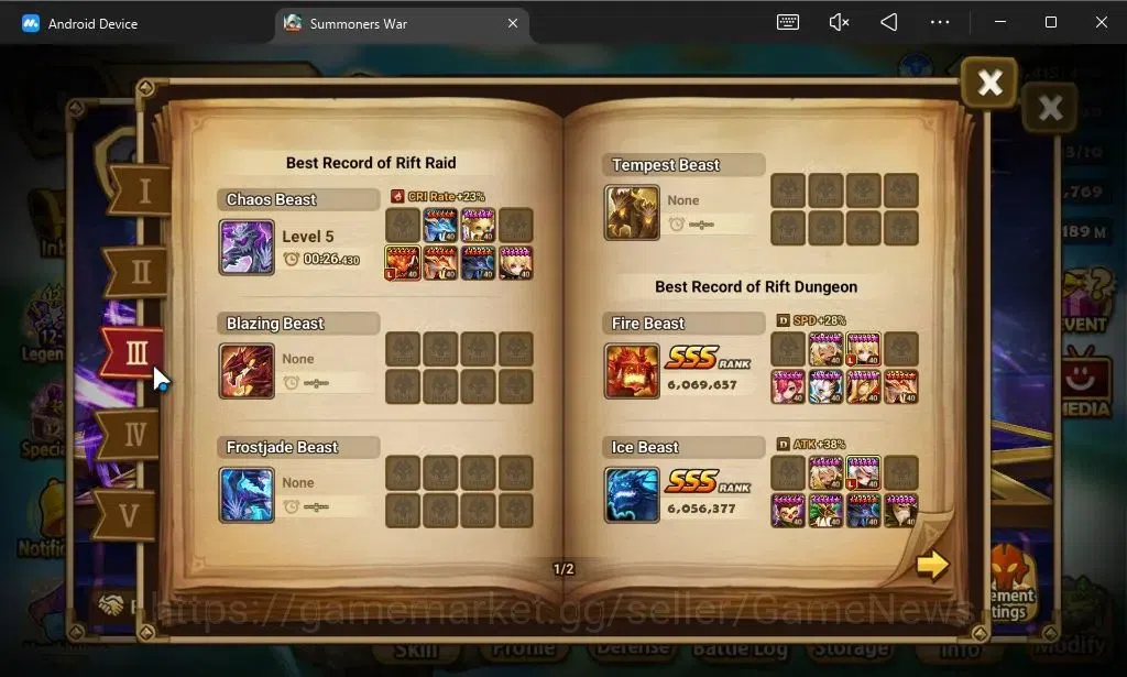 Summoners War: Sky Arena Accounts ASIA Lv100|3 LD[Fermion,Nigong,Dorothy]|60 Total N image 6