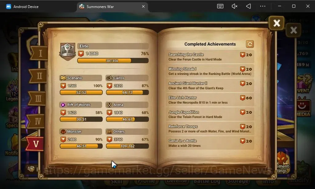 Summoners War: Sky Arena Accounts ASIA Lv100|3 LD[Fermion,Nigong,Dorothy]|60 Total N image 8