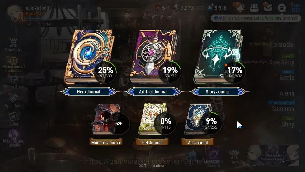 Epic Seven Accounts GLOBAL Unverif|New Era|3 ML(Rhiana N Luciel,LC Bel image 3