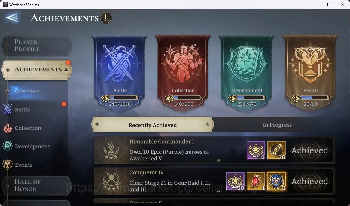 Watcher of Realms Accounts Global 60xx|Power 3,7M|5 Lord : Ezareth,Oren,Torod image 3