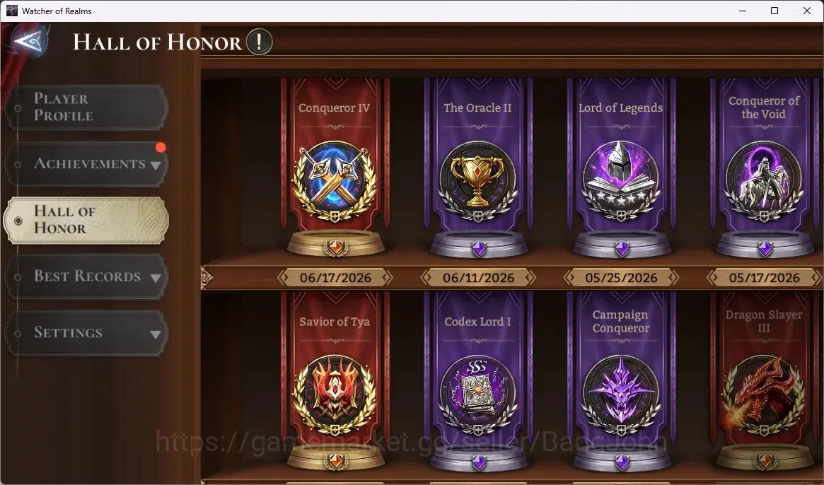 Watcher of Realms Accounts Global 60xx|Power 3,7M|5 Lord : Ezareth,Oren,Torod image 4