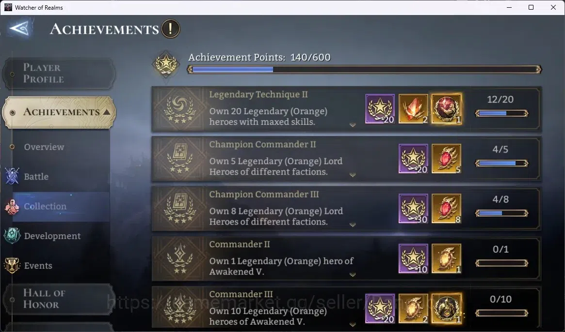 Watcher of Realms Accounts Global 60xx|Power 3,7M|5 Lord : Ezareth,Oren,Torod image 9