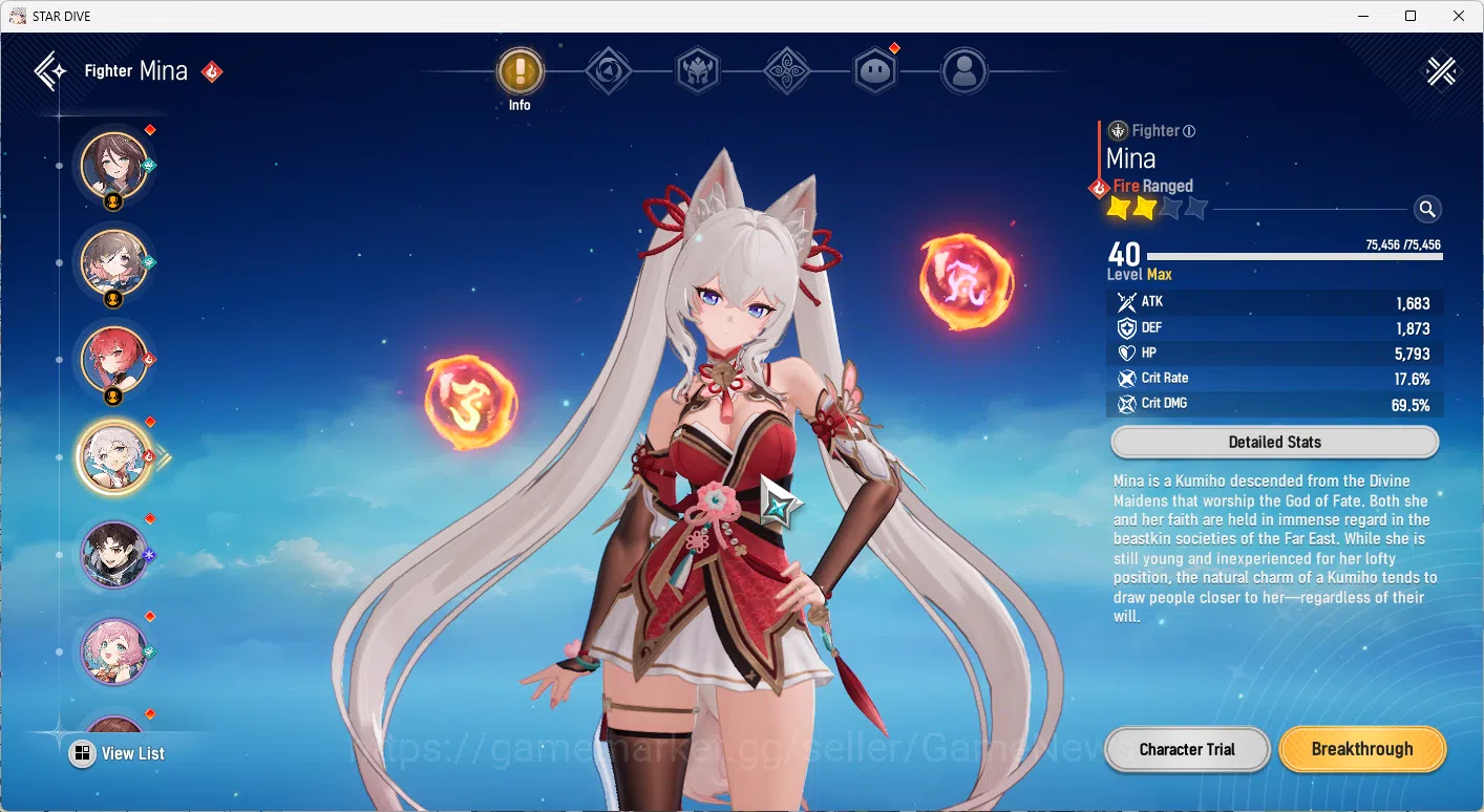 Mongil:Star Dive Accounts Global|AL50|4 SSR Meta 2 Limited[(Mina,Esther,Flar image 6