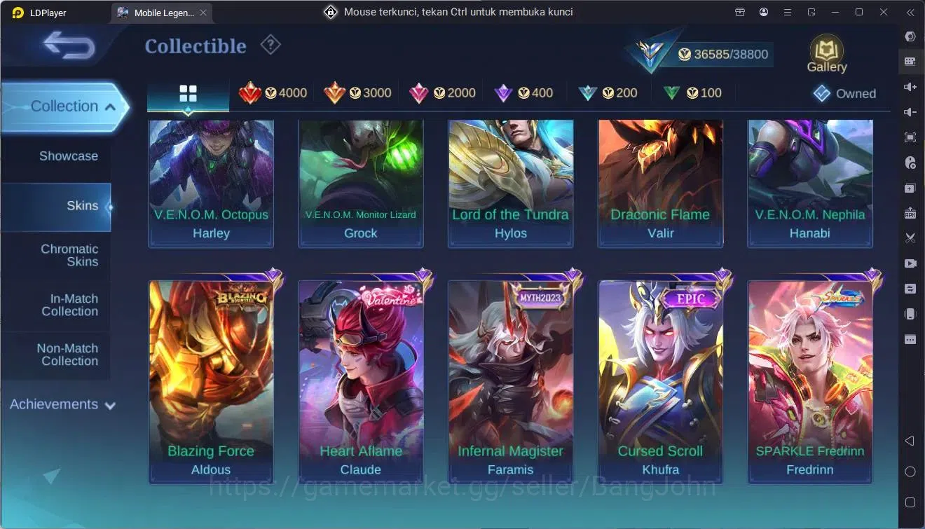 Mobile Legends: Bang Bang Accounts Global|Hero 96|Skin 174|Expert|KOF Karina|CC Natal image 12