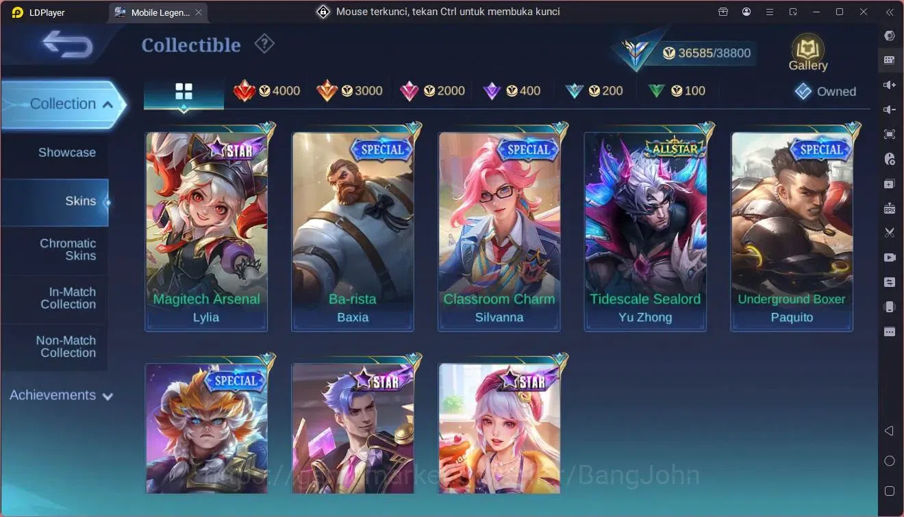 Mobile Legends: Bang Bang Accounts Global|Hero 96|Skin 174|Expert|KOF Karina|CC Natal image 18