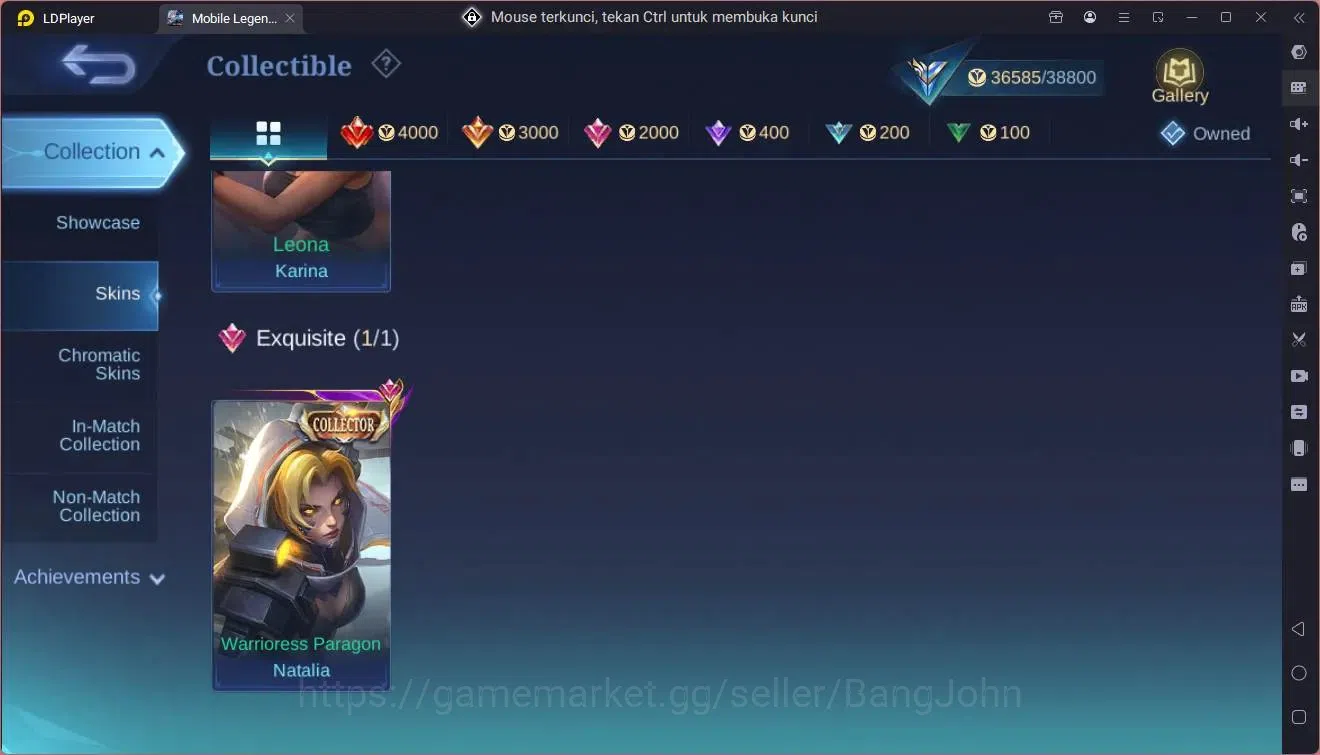 Mobile Legends: Bang Bang Accounts Global|Hero 96|Skin 174|Expert|KOF Karina|CC Natal image 8