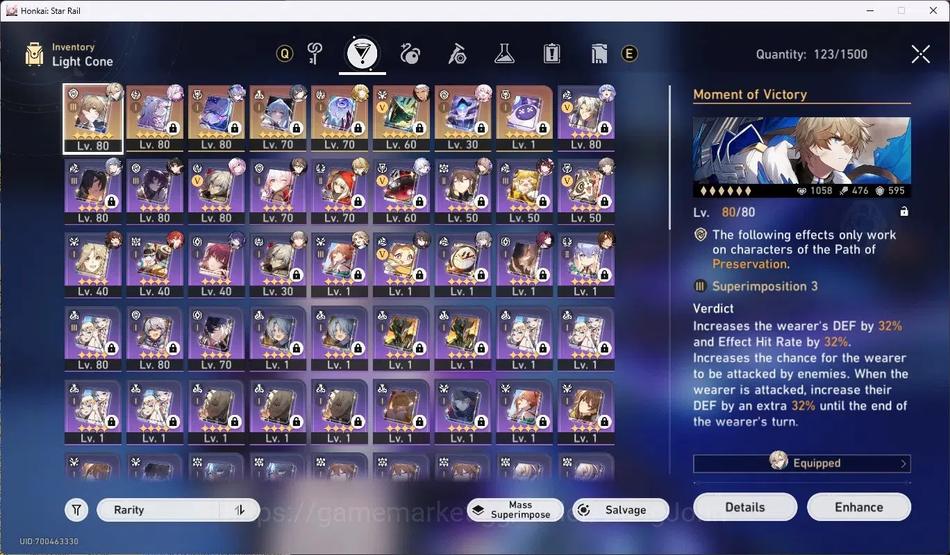 Honkai Star Rail Accounts EU|TL 70|18 Limited [SilverWolfLv.999,Castorice]+S image 13