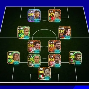 eFootball Accounts Meta Player =\[ Collective 3324 \]= | Messi 110 | Ronaldo 107 | Dembele 107 | Neymar 108 | Bruno 108