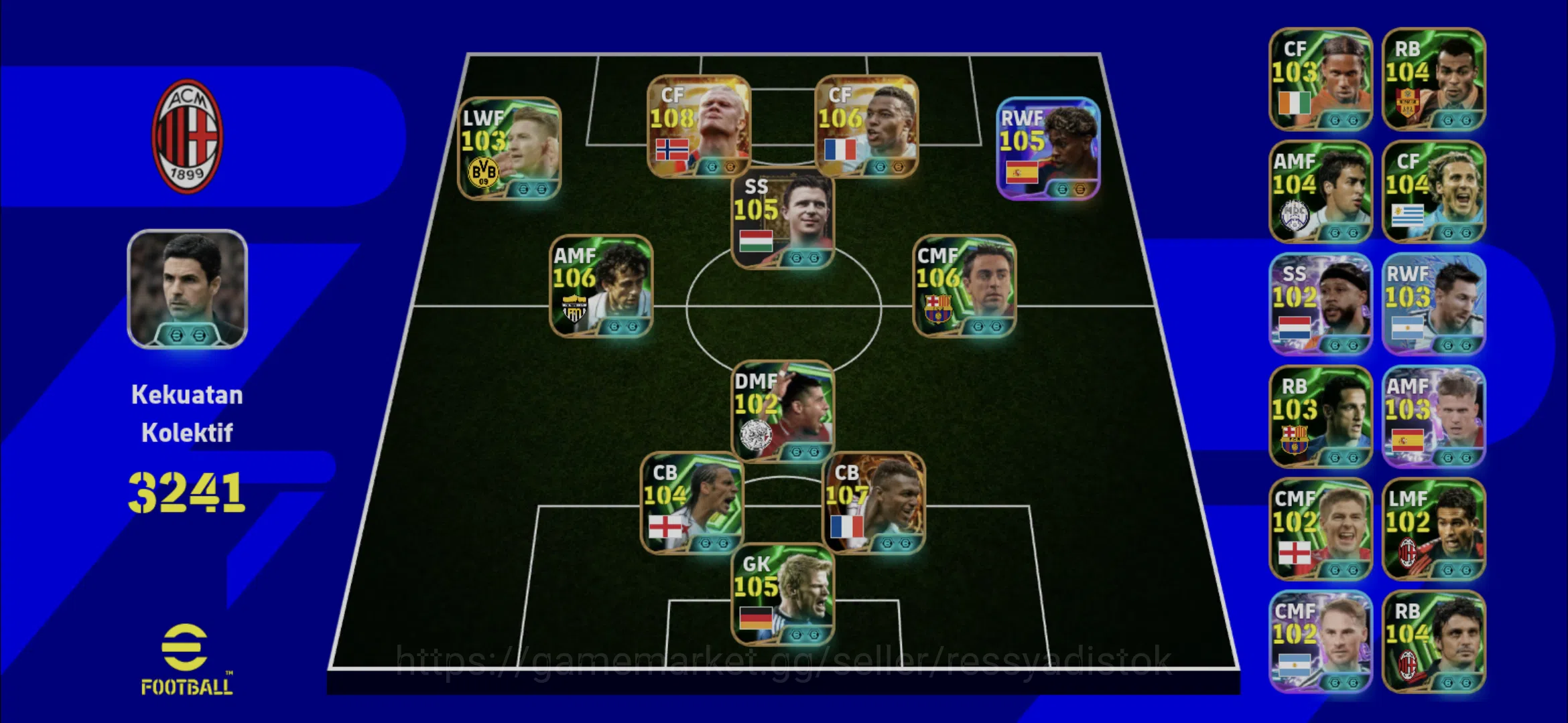 eFootball Accounts Legends & Iconic Players EFOOTBALL COLLECTIVE 3241+ | 3 BIGTIME NEW CARD, GG SQUAD,STARTER TO PLAY,FULL 1