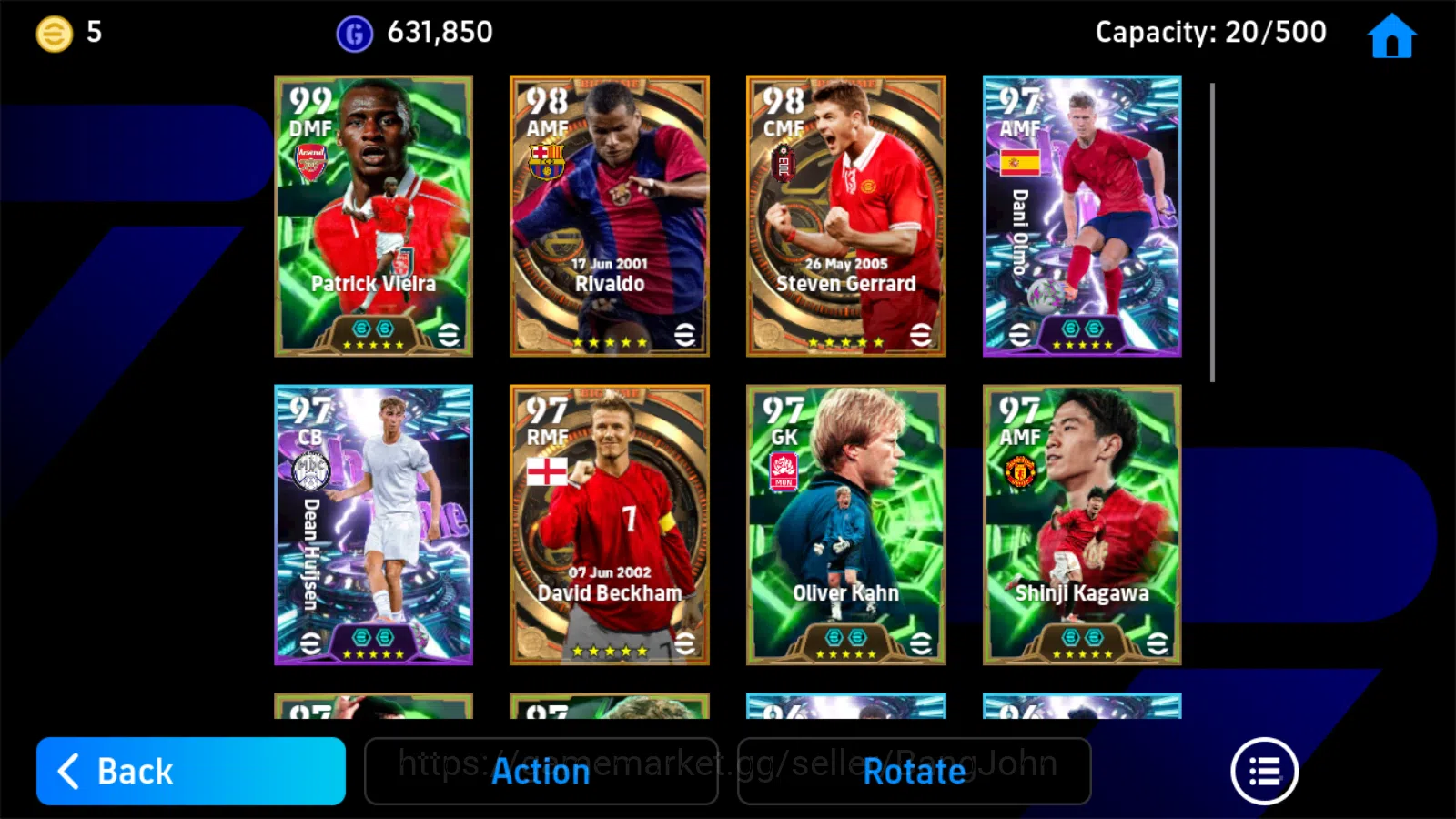 eFootball Accounts Others Power 3180 | shinji kagawa epicdb,viera epicdb,dumries showtime, huijsen,rijkaard | coach amorim 4