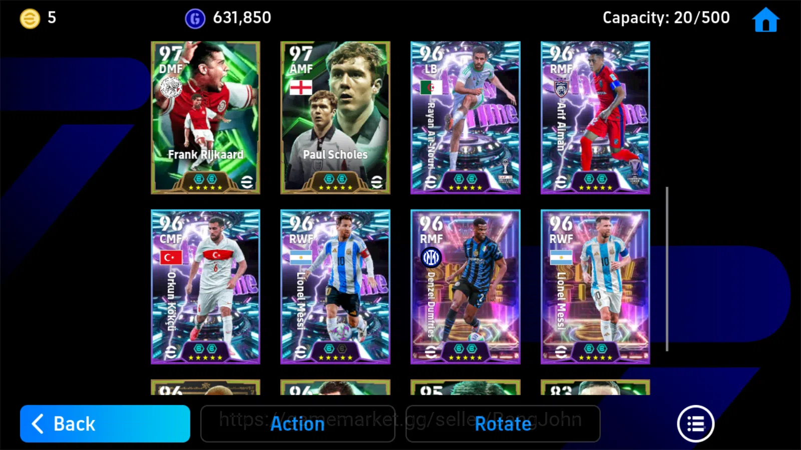 eFootball Accounts Others Power 3180 | shinji kagawa epicdb,viera epicdb,dumries showtime, huijsen,rijkaard | coach amorim 5