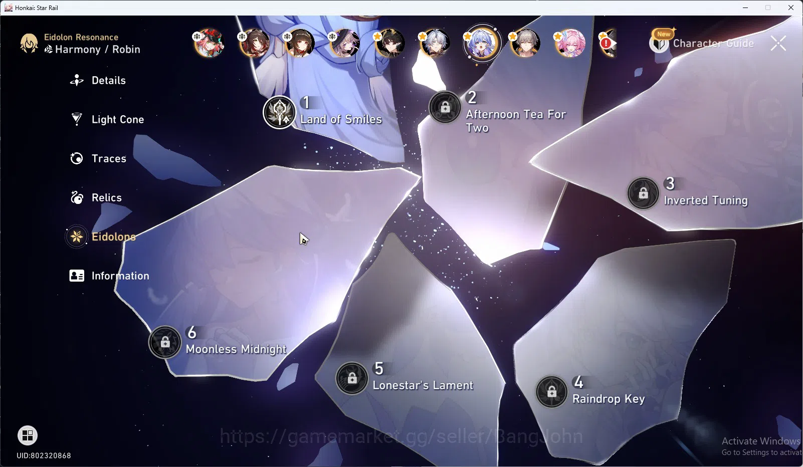 Honkai Star Rail Accounts ASIA TL70|6 Sig LC:Feixiao/Rappa/Lingsha/dll|Robin image 6