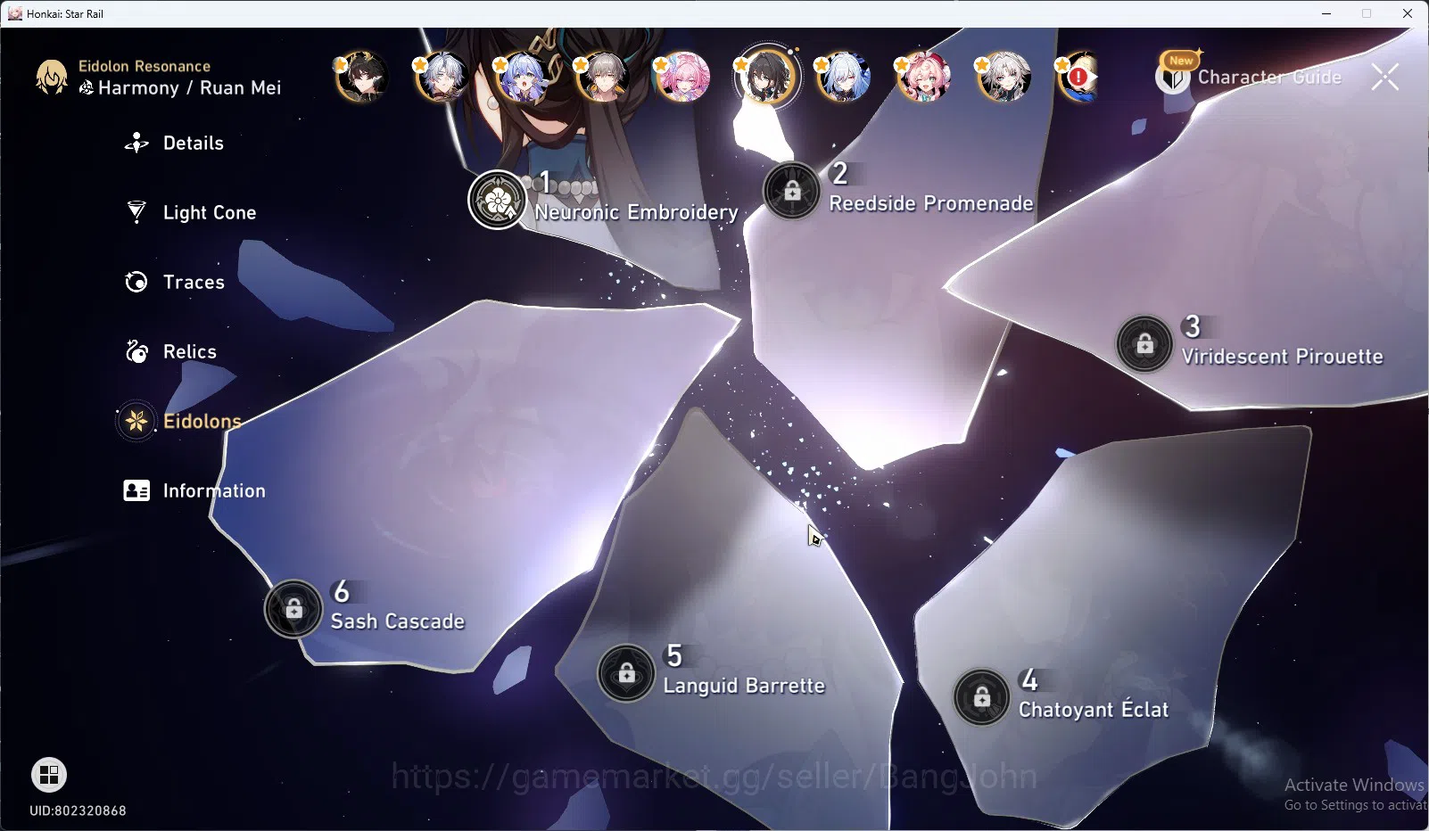 Honkai Star Rail Accounts ASIA TL70|6 Sig LC:Feixiao/Rappa/Lingsha/dll|Robin image 8