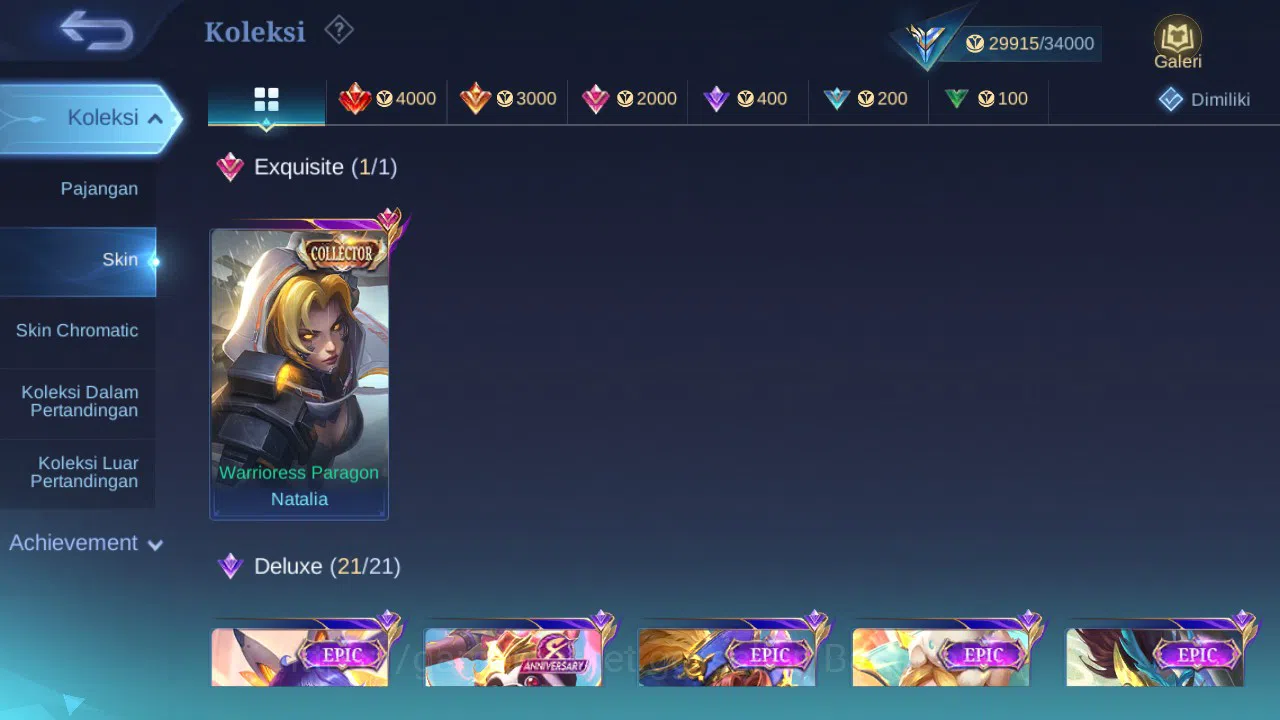 Mobile Legends: Bang Bang Accounts Collector Global|Skin 136|Expert|Collector Natalia,PACE Fanny,Blazing Aldous,S.A.B.E.R 1