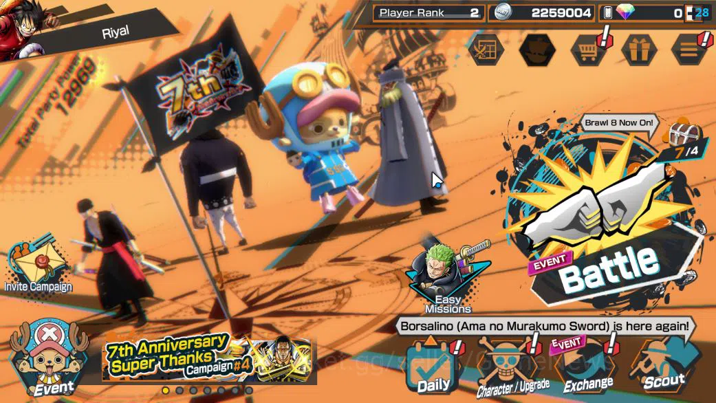 One Piece Bounty Rush Accounts Starter Global|6 EX|T5E ST.Jaygarcia,Gear5 Luffy,RO Roronoa Zoro,KING GOL D.Roger,AMS