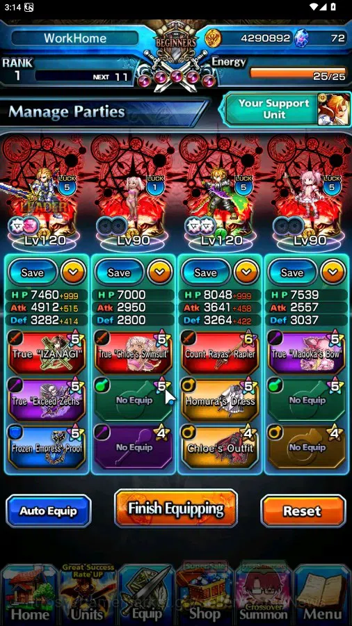 Grand Summoners Accounts Global|Rank 1|19 Ascend 3 TW|(Chloe,Summer Chloe,M image 3