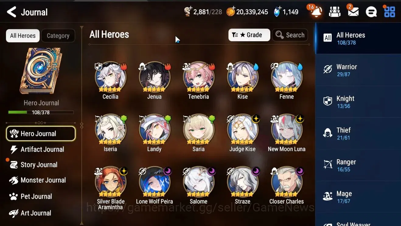 Epic Seven Accounts GLOBAL Unverif|New Era|7 ML(Salome,NM Luna,LW Peir image 4