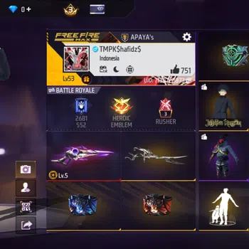 Free Fire Accounts Indonesia | bundle jejutsu kaisen idaman - sg 2 juta | murah dan bergaransi