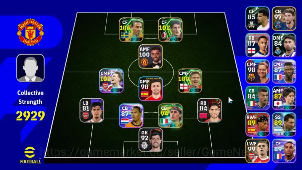 eFootball Accounts Legends & Iconic Players Android|Epic Zlatan Ibrahimovic,Fabio Cannavaro,Daniele Massaro,Steven 1