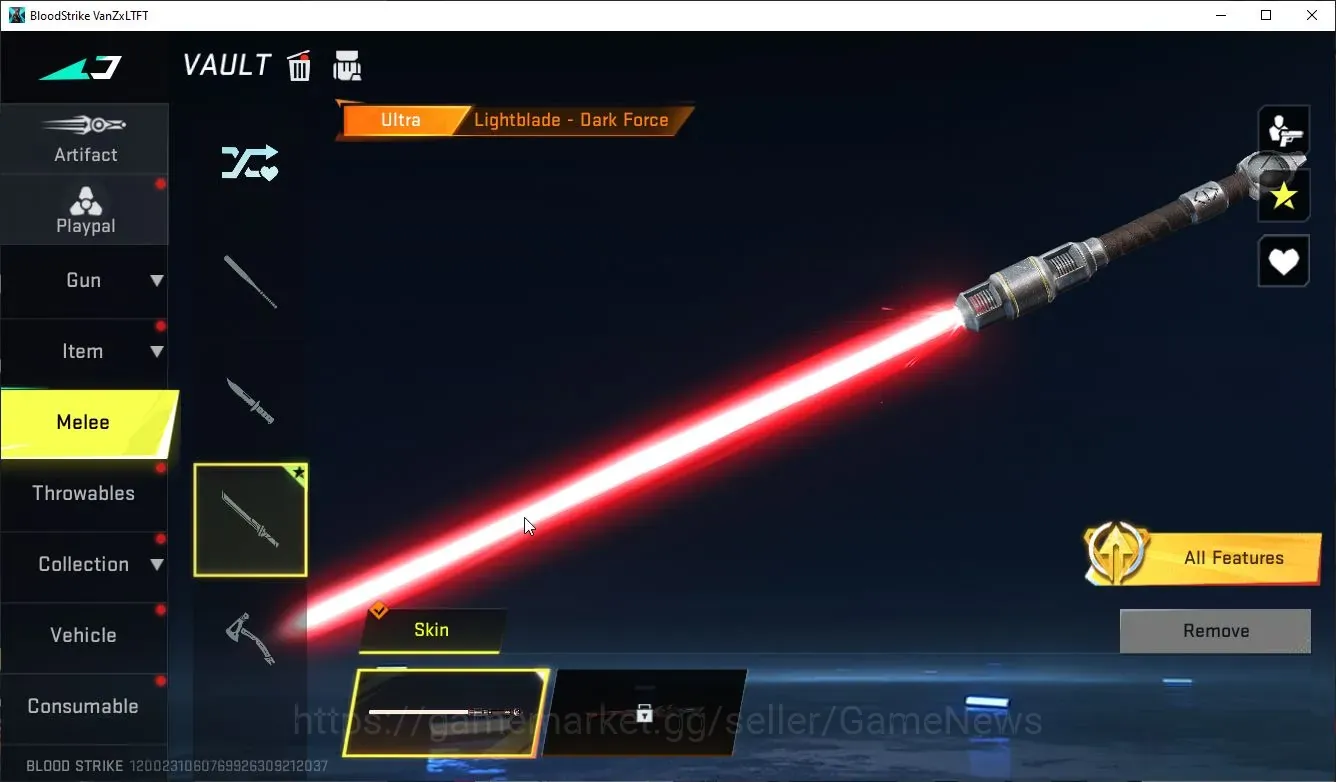 Blood Strike Accounts Collab Skin Asia|Melee LightBlade-Dark Force+Collab Ezio-Kraken|4 Ultra [Spike-TwiLight 1