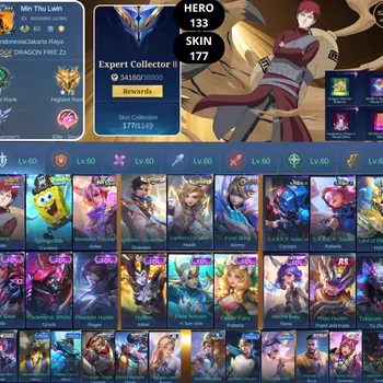 Mobile Legends: Bang Bang Accounts Smurf BEST OFFER | HERO 133 | SKIN 177 | GAARA VALE | SPONGEBOB CYCLOPS | MEOWKIN TRACKER