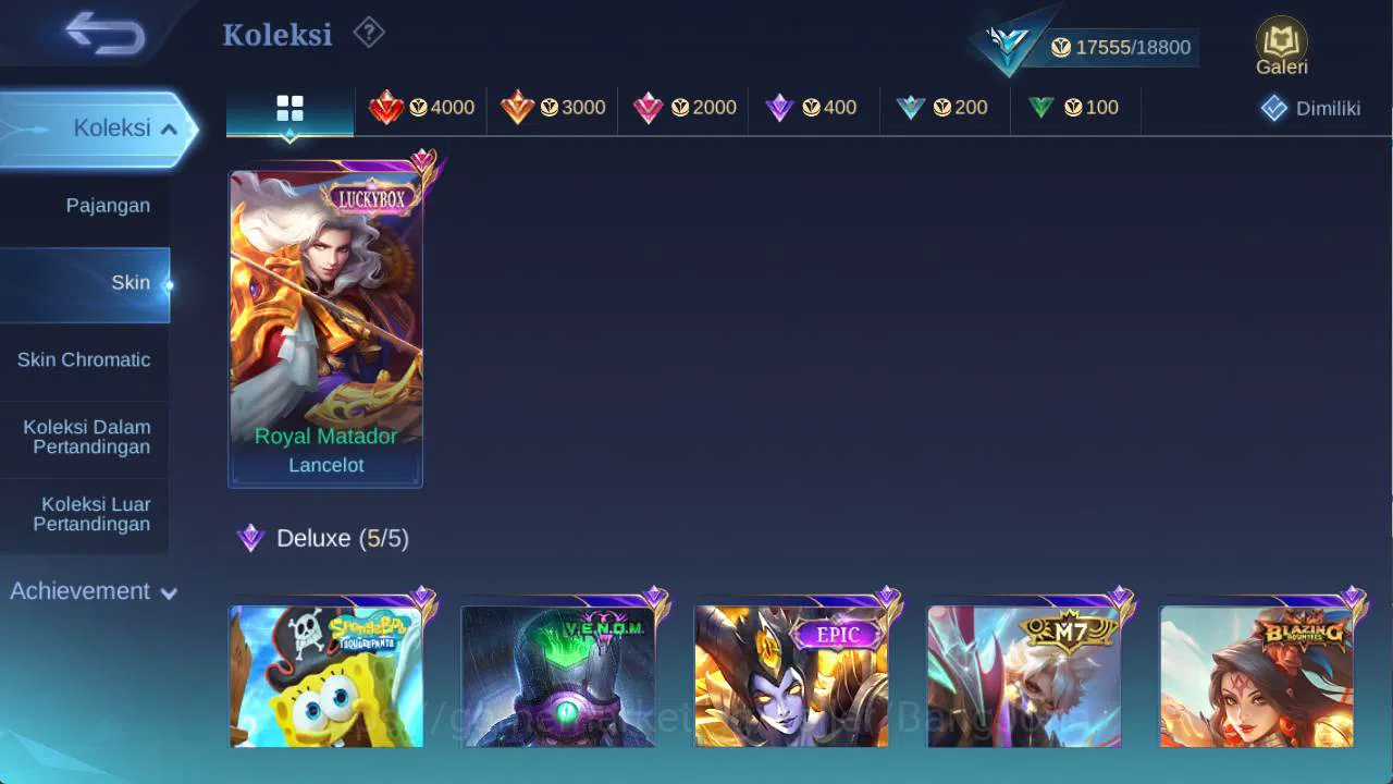Mobile Legends: Bang Bang Accounts hero 63 skin 62 prime GR, LB lance, m7 granger, ve image 4