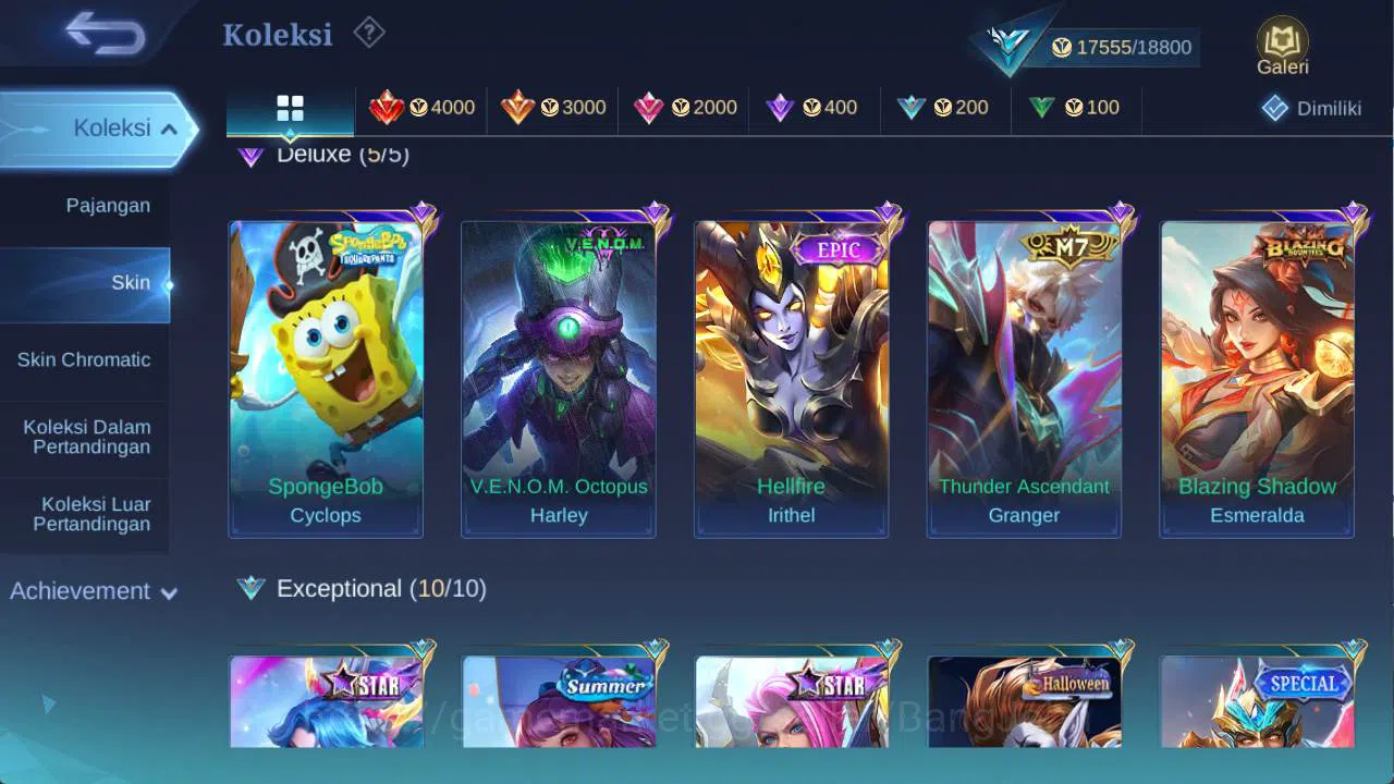 Mobile Legends: Bang Bang Accounts hero 63 skin 62 prime GR, LB lance, m7 granger, ve image 5