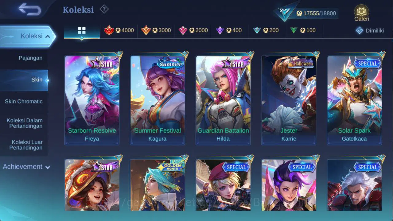 Mobile Legends: Bang Bang Accounts hero 63 skin 62 prime GR, LB lance, m7 granger, ve image 6