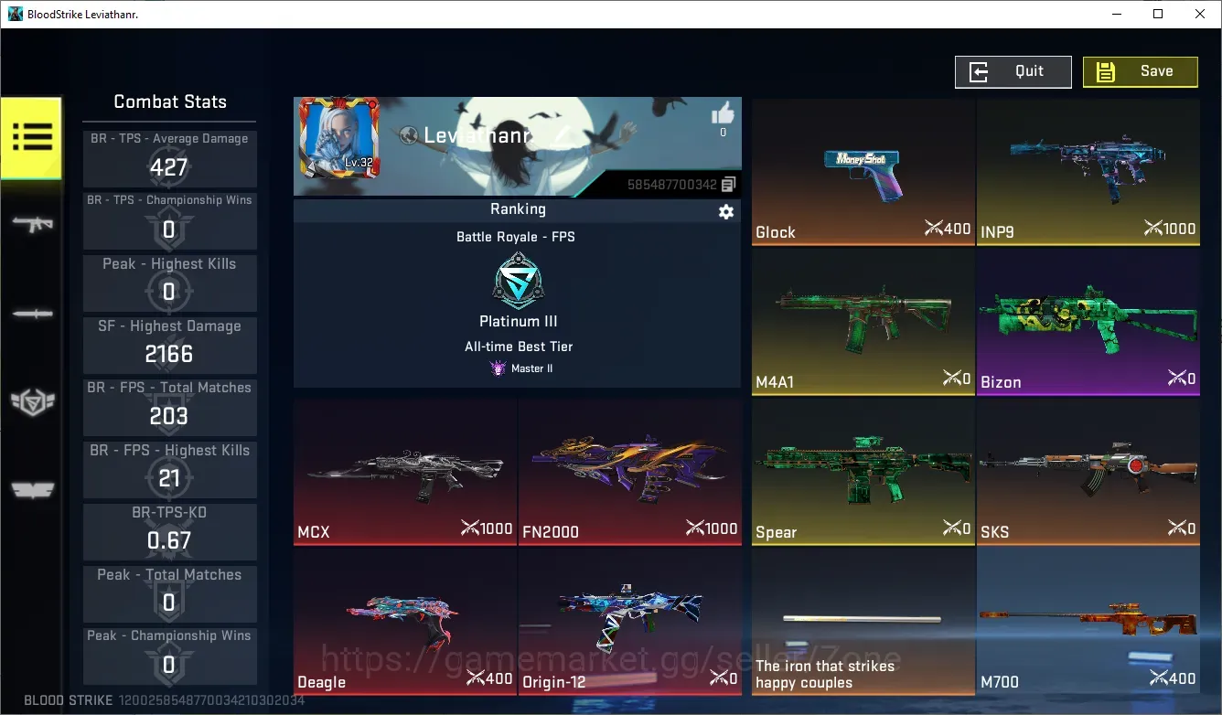 Blood Strike Accounts High-End ASIA|1 ETERNAL|1 ULTRA MELEE|3 LIMIT/ColaB|8 SKIN STRIKE+ETC|TAKE MAIL|LogNetEase(BS1640Z) 1