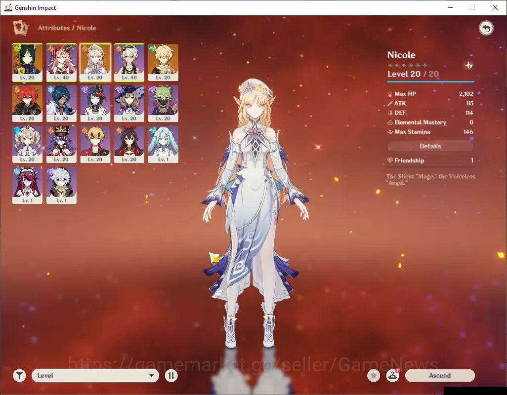 Genshin Impact Accounts ASIA|AR 20|1 Limited+2 (*5Standard)|Nicole|Tighnar image 3